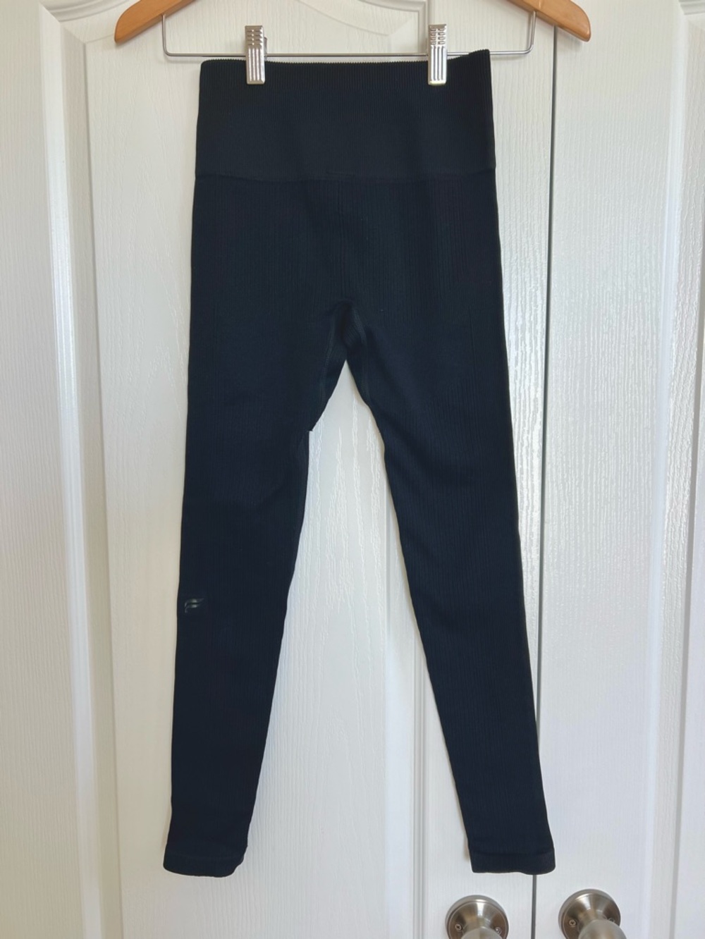 Fabletics Black Ribbed High-Waist Leggings